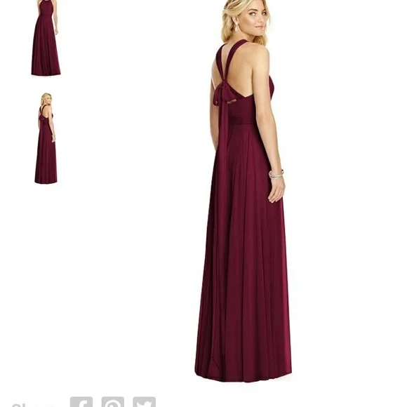 ruby bridesmaid dresses Ruby Red Deep V Satin Bridesmaid Dress | Flutter Sleeve A-Line
